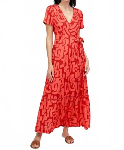 Lost + Wander Heat Wave Maxi Dress In Red Multi