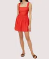 Lost + Wander Hidden Oasis Hammered Satin Minidress In Red