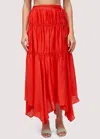 Lost + Wander Hidden Oasis Maxi Skirt In Red In Red