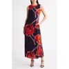 Lost + Wander Iris Floral Print Sleeveless Maxi Dress In Multi