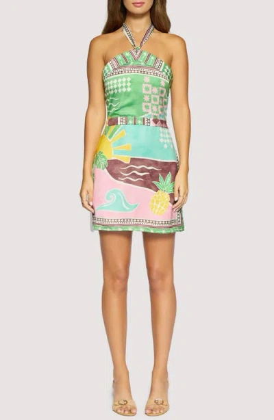 Lost + Wander Isla Spell Halter Minidress In Pink
