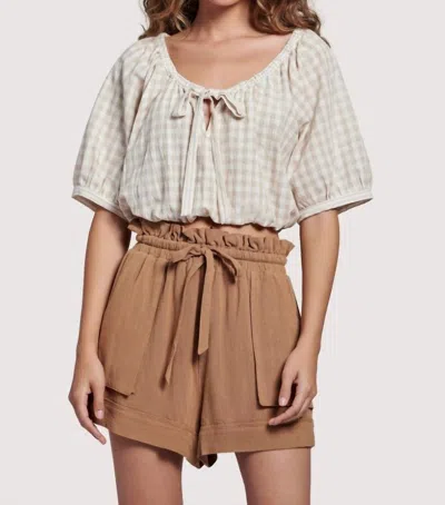 Lost + Wander Island Picnic Crop Top In Almond White In Multi