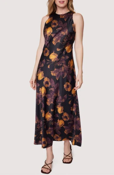 Lost + Wander Jardin De Siene Floral Sleeveless Maxi Dress In Black-multi-floral