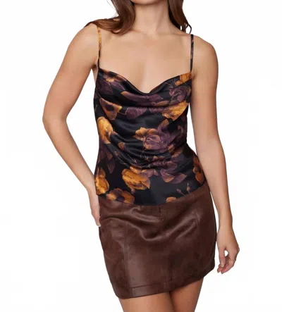 Lost + Wander Jardin De Sienne Top In Black-multi-floral