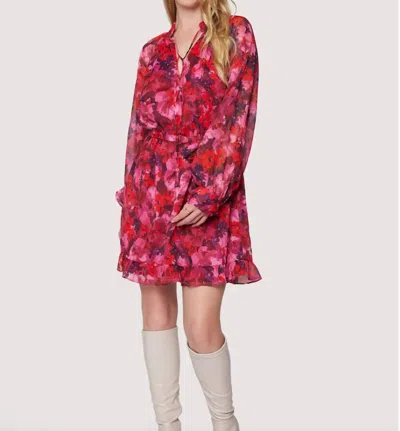 Lost + Wander Jolie Fleur Mini Dress In Fuchsia In Pink