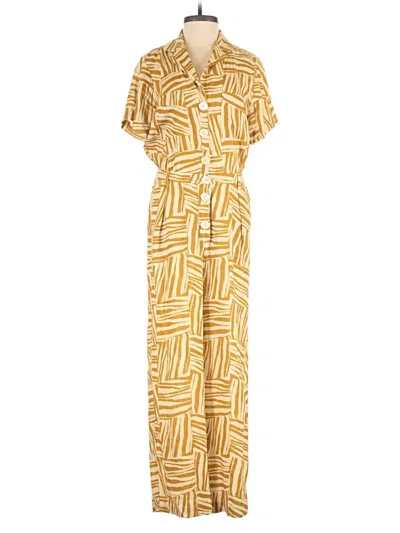 Pre-owned Lost + Wander Jumpsuit In Yellow