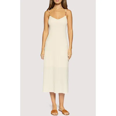 Lost + Wander Juno Bead Strap Midi Dress In White