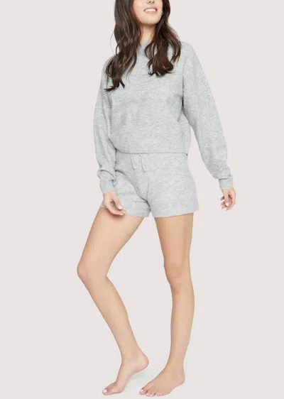 Lost + Wander Knit Early Night Top In Heather Grey
