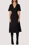 Lost + Wander Lauretta Midi Dress In Black In Black