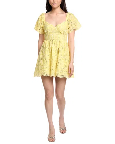 Lost + Wander Lemon Drop Mini Dress In Yellow