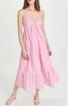 Lost + Wander Lets Go On A Date Maxi Dress In Pink Gingham In Pink