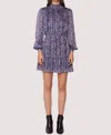Lost + Wander Lily Print Mini Dress In Navy In Blue