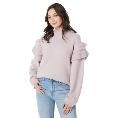 Lost + Wander Literary Lover Orian Sweater Women's Purple Ruffle Red489 In Neutral