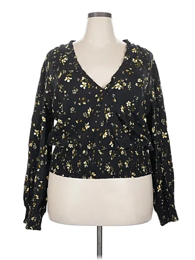 Pre-owned Lost + Wander Long Sleeve Blouse In Gold