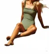 Lost + Wander Mahalo Spirit One Piece Swimsuit In Light Sage In Green