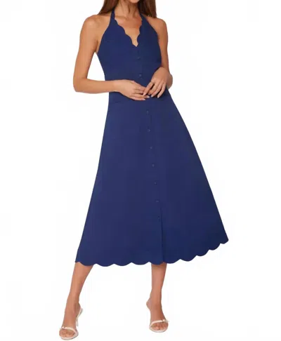 Lost + Wander Maritime Melody Midi Dress In Navy In Blue
