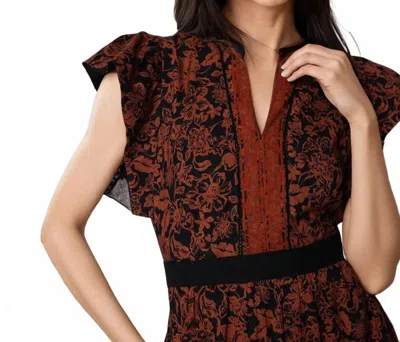 Lost + Wander Marlowe Midi Dress In Brown In Multi