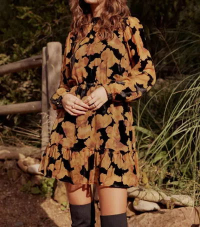 Lost + Wander Massimo Mini Dress In Black - Gold In Multi