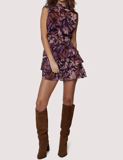 Lost + Wander Midnight Blossom Mini Dress In Plum Multi