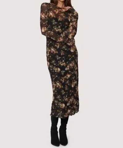 Lost + Wander Moonlit Meadow Midi Dress In Black