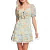 LOST + WANDER MOUNTAIN BLOOM FLORAL MINI DRESS IN MULTI