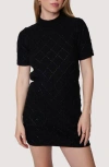 Lost + Wander Nouveau Noir Sequin Mini Sweater Dress In Black