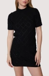 Lost + Wander Nouveau Noir Sequin Mini Sweater Dress In Black