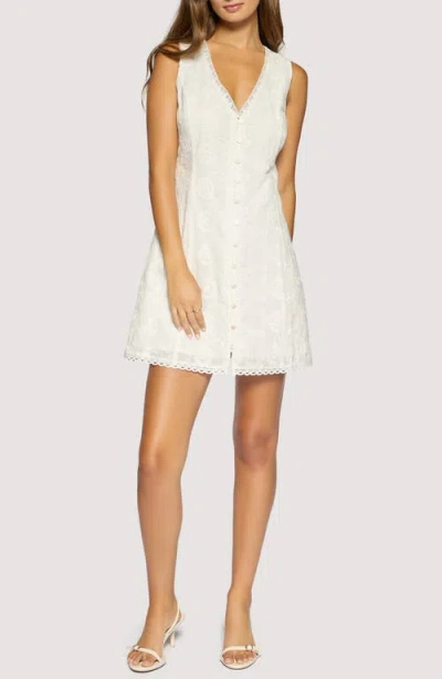 Lost + Wander Olympia Floral Lace Mini Sheath Dress In White