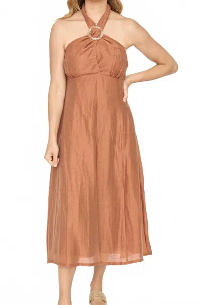 Lost + Wander Pacific Grove Midi Dress In Rust In Brown