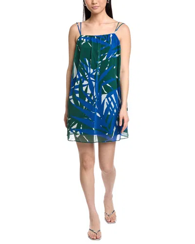 Lost + Wander Palazzo Palm Mini Dress In Blue