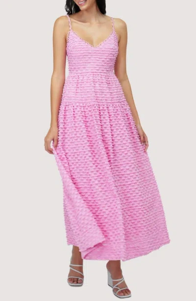 Lost + Wander Paloma Textured Maxi Dress In Pink