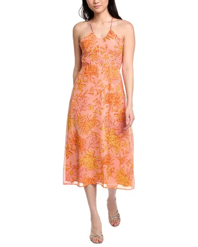 Lost + Wander Peony Delight Midi Dress In Orange