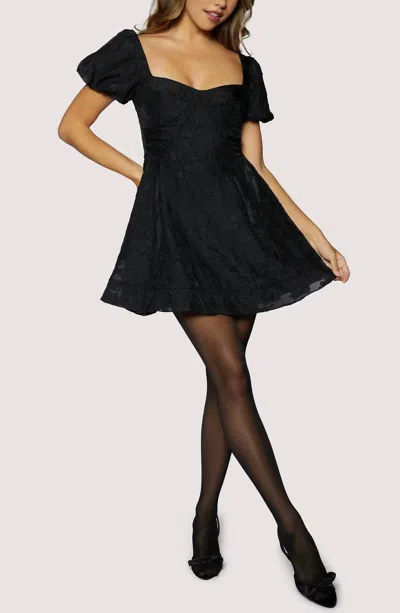 Lost + Wander Petal Veil Mini Dress In Black