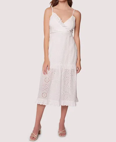 Lost + Wander Petals Of The Sky Midi Dress In White In Multi