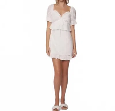 Lost + Wander Petals Of The Sky Mini Dress In White In Neutral