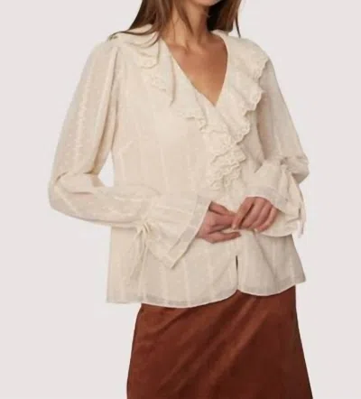 Lost + Wander Poetry In Bloom Long Sleeve Top In Cream In Neutral
