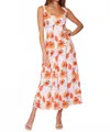 Lost + Wander Poppy Blooms Maxi Dress In White Orange Floral In Multi