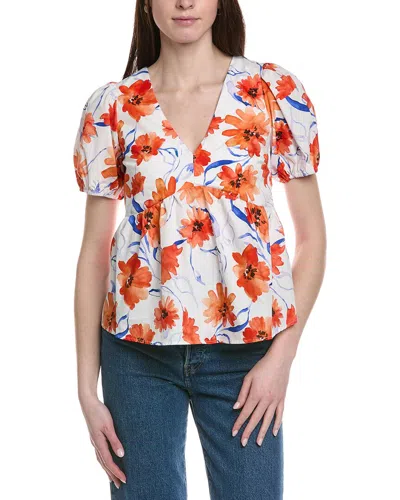 Lost + Wander Poppy Blooms Top In White