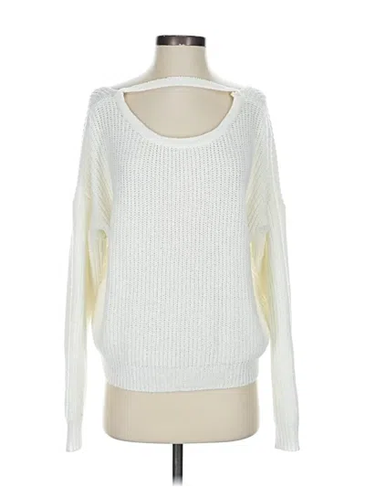 Pre-owned Lost + Wander Pullover Sweater In White