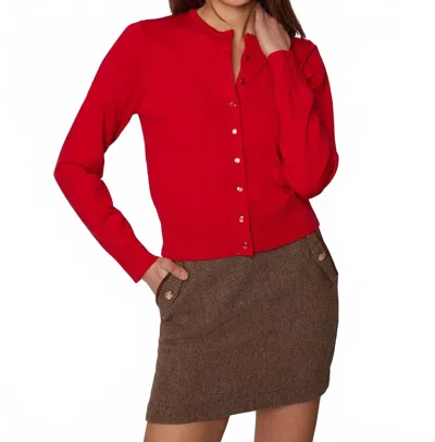 Lost + Wander Raphaela Cardigan In Holiday Red