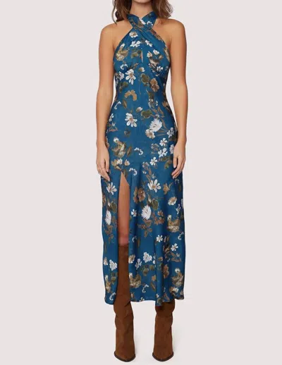 Lost + Wander Renata's Garden Maxi Dress In Blue-floral-multi
