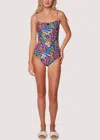 Lost + Wander Renoir One Piece Bathing Suit In Flower Multi In Multi