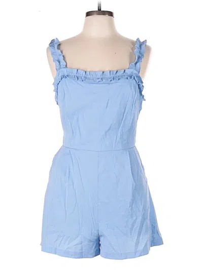 Pre-owned Lost + Wander Romper In Blue