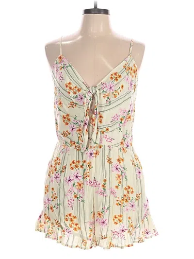 Pre-owned Lost + Wander Romper In White