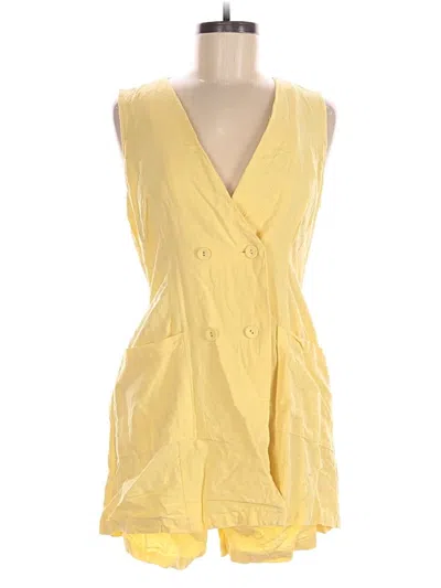 Pre-owned Lost + Wander Romper In Yellow