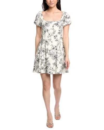 Lost + Wander Rose Haven Linen-blend Mini Dress In White