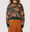 Lost + Wander Rosetta Pullover Top In Green Multi In Green