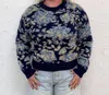 Lost + Wander Rosetta Sweater In Navy
