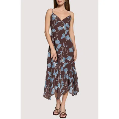 Lost + Wander Sapphire Mist Floral Dress In Brown
