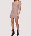 Lost + Wander Sara Mini Dress In Bronze Blend In Multi